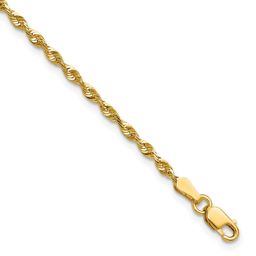 Gold 2.25mm Rope Chain, 10