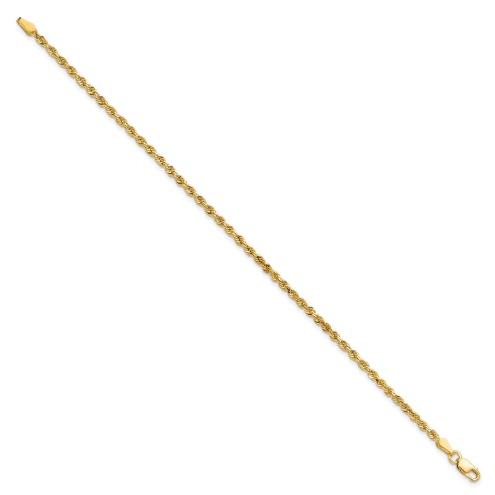 Gold 2.25mm Rope Chain, 10"
