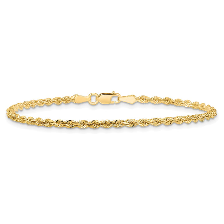 Gold 2.25mm Rope Chain, 10"