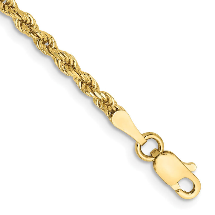 Gold 2.25mm Rope Chain, 10"