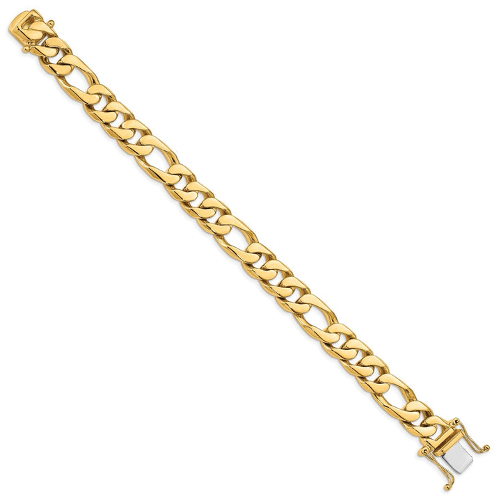 Gold 11mm Figaro Bracelet, 8"