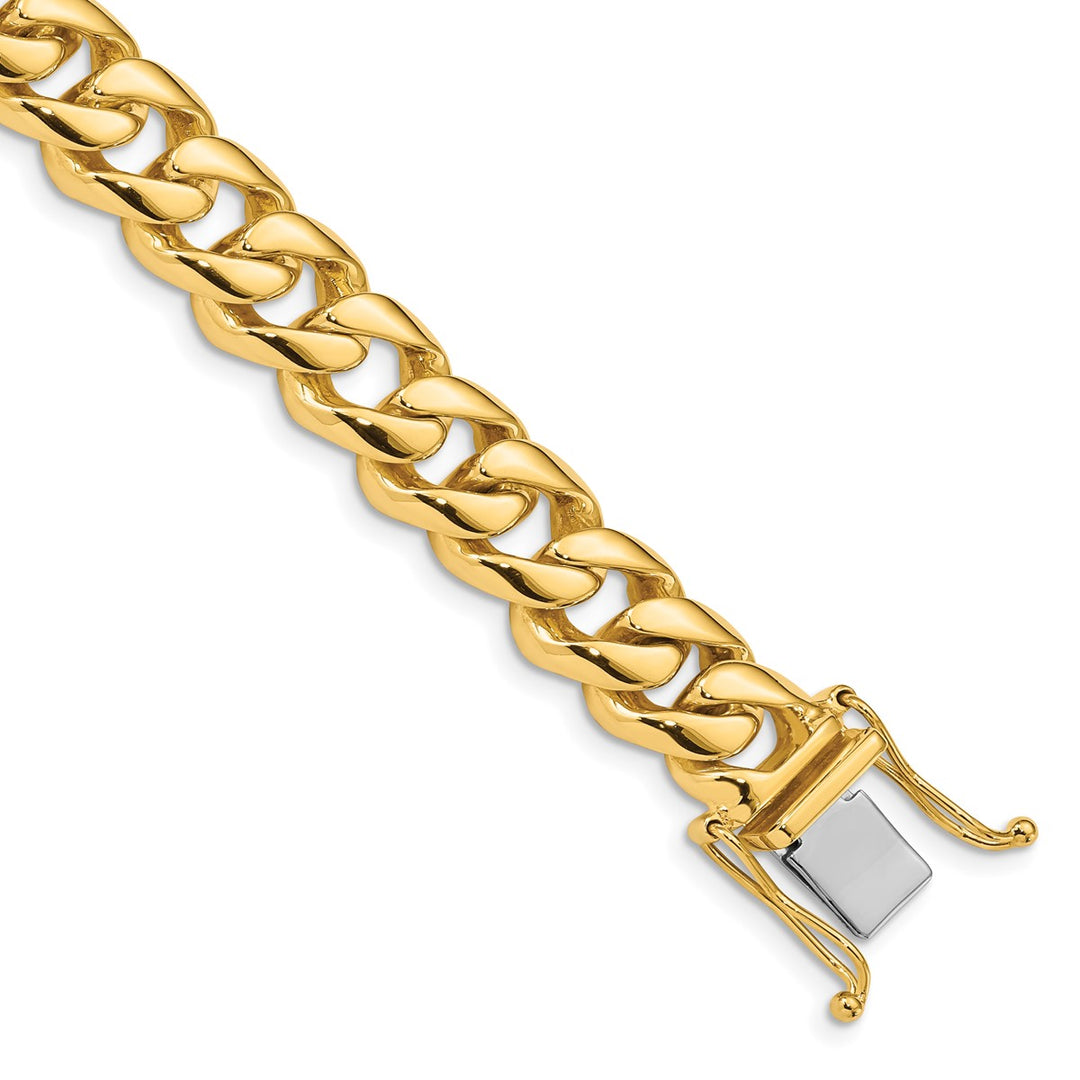 Gold 9.6mm Curb Bracelet, 9"