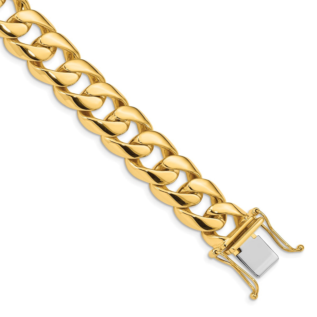 Gold 13.4mm Curb Bracelet, 8