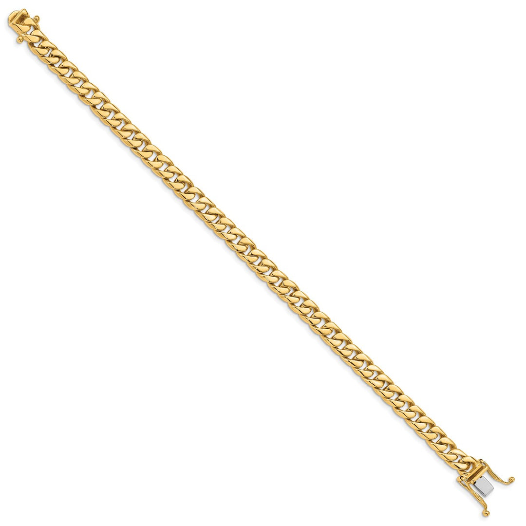 Gold 6.8mm Curb Bracelet, 9