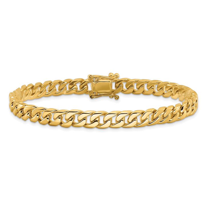 Gold 6.8mm Curb Bracelet, 9"