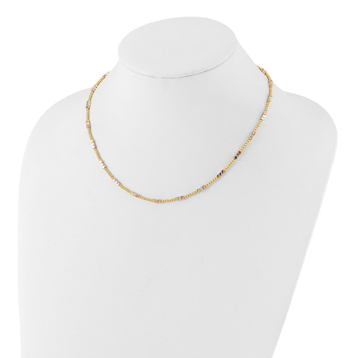 Gold 2.4mm Ball (Beaded) Necklace, 18"
