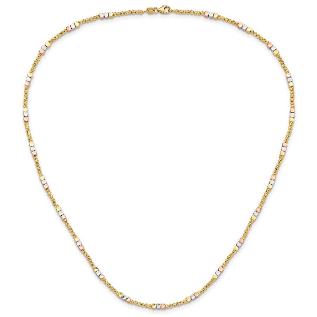 Gold 2.4mm Ball (Beaded) Necklace, 18