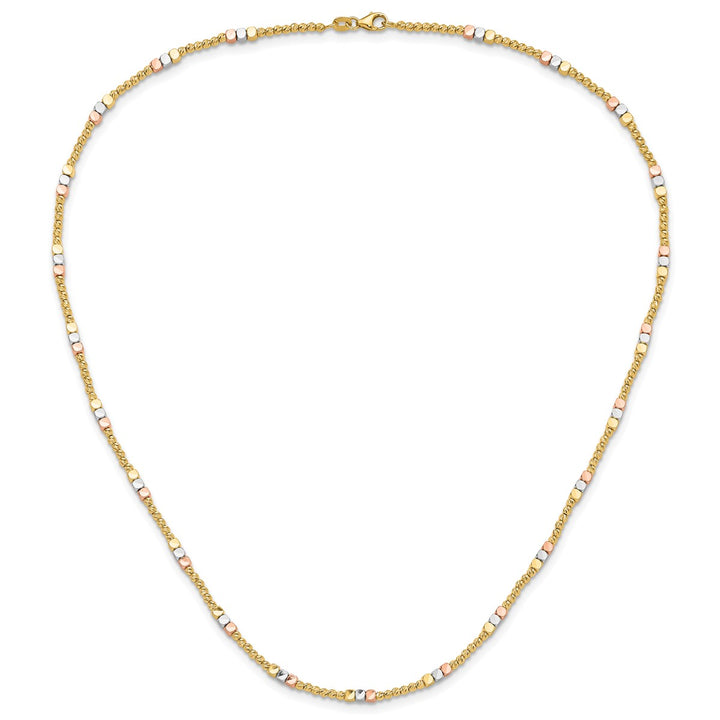 Gold 2.4mm Ball (Beaded) Necklace, 18"