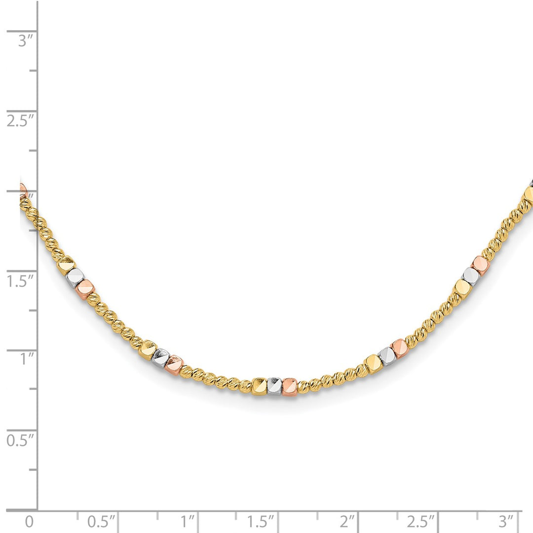 Gold 2.4mm Ball (Beaded) Necklace, 18