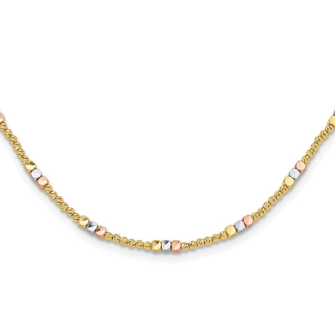 Gold 2.4mm Ball (Beaded) Necklace, 18"