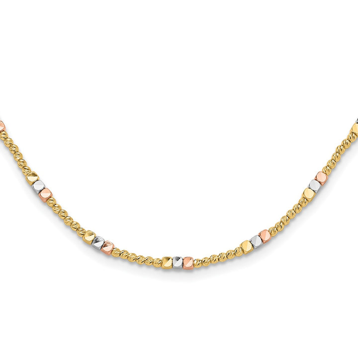 Gold 2.4mm Ball (Beaded) Necklace, 18"