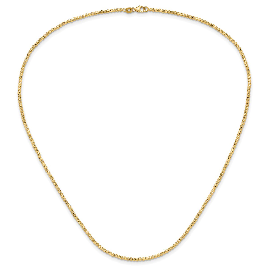 Gold 2mm Ball (Beaded) Necklace, 18