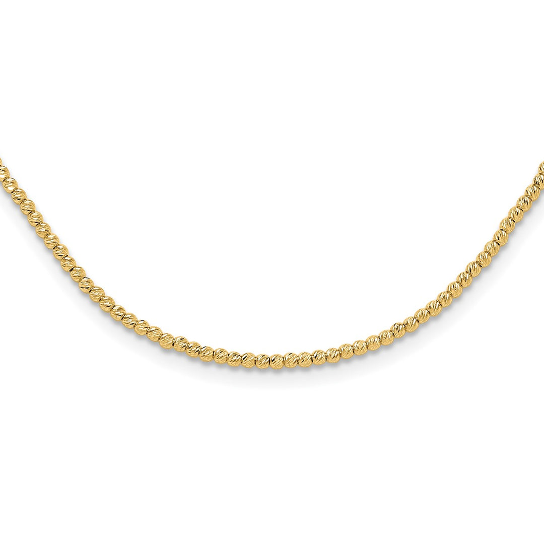 Gold 2mm Ball (Beaded) Necklace, 18
