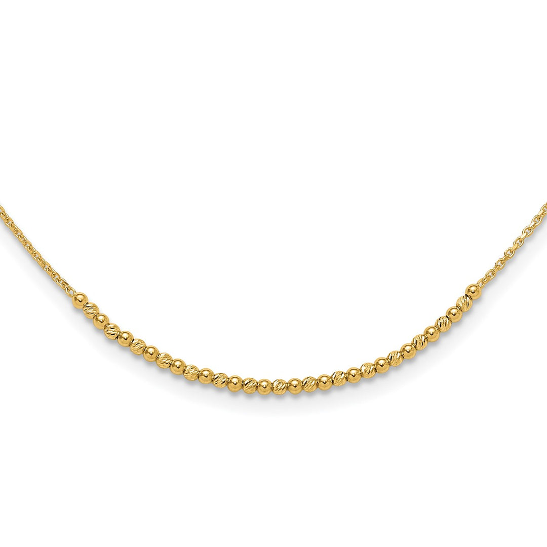 Gold 2mm Ball (Beaded) Necklace, 18"