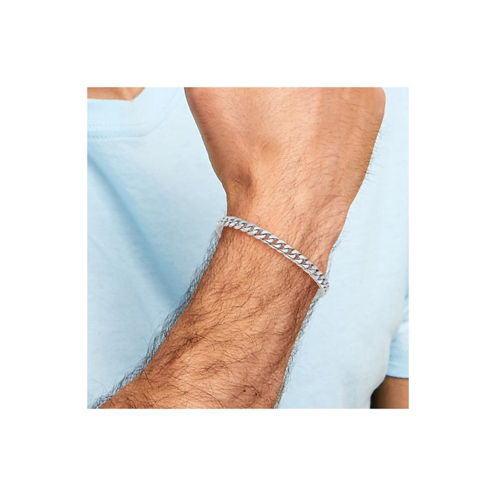 Gold 6.8mm Curb Bracelet, 8"