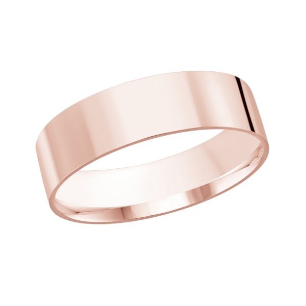 10K Classic Flat 6mm Width Gold Ring - Gold Bands - Design Jewellers Edmonton