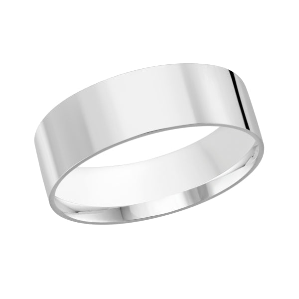 10K Classic Flat 7mm Width Gold Ring - Gold Bands - Design Jewellers Edmonton