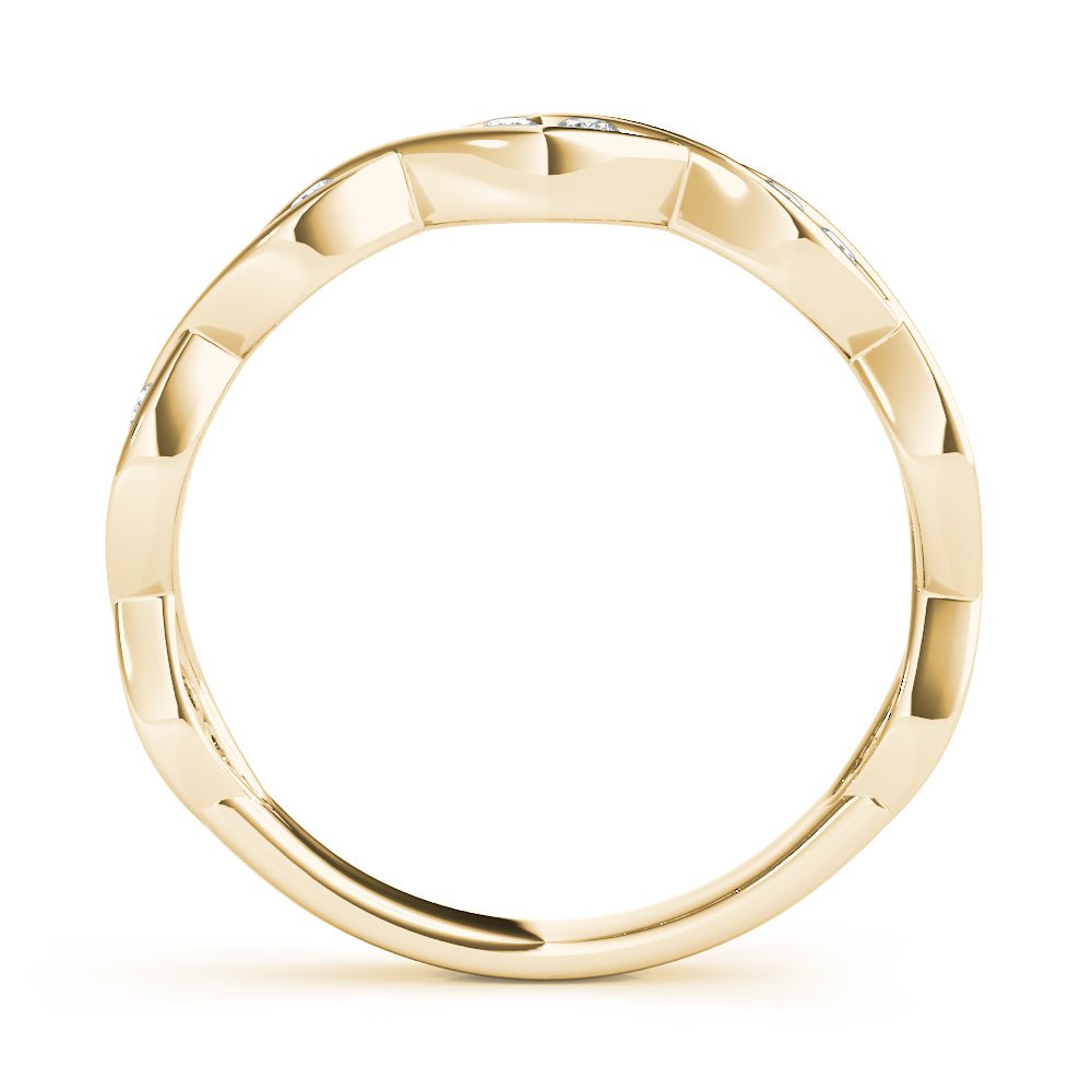 10K Gold Diamond Band With A Figure - Eight Design - Diamond Ring - Design Jewellers Edmonton