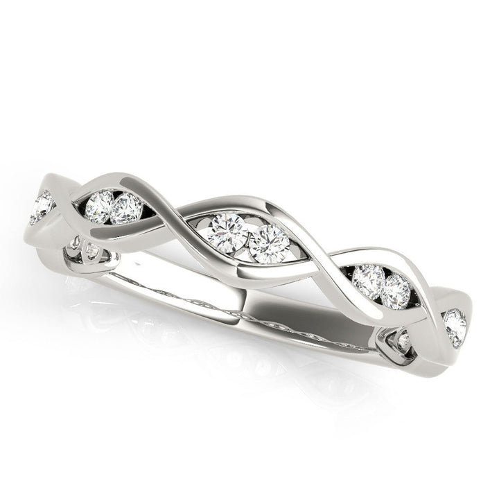 10K Gold Diamond Band With A Figure - Eight Design - Diamond Ring - Design Jewellers Edmonton