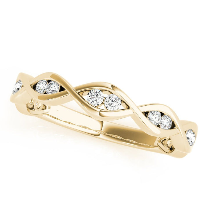10K Gold Diamond Band With A Figure - Eight Design - Diamond Ring - Design Jewellers Edmonton