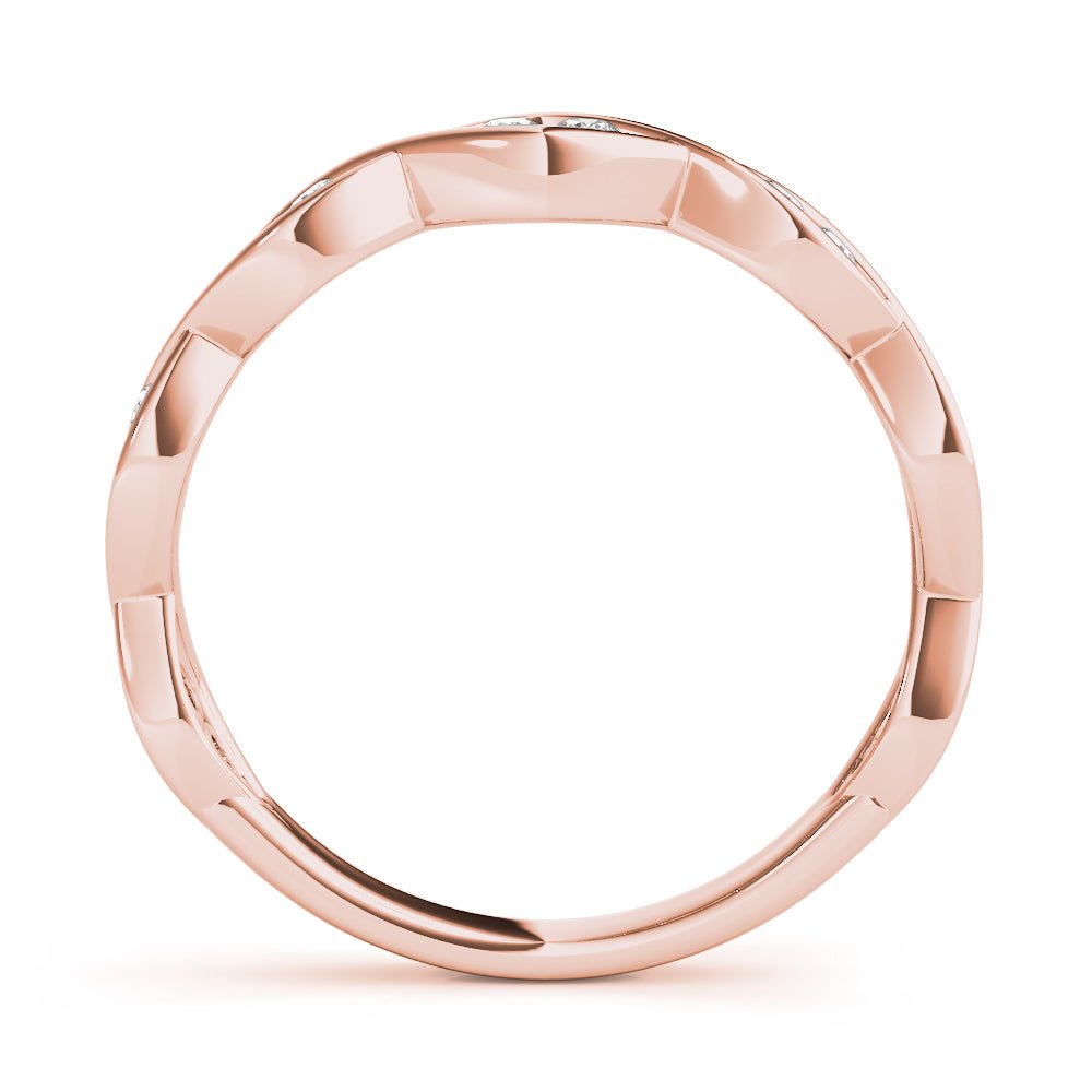 10K Gold Diamond Band With A Figure - Eight Design - Diamond Ring - Design Jewellers Edmonton