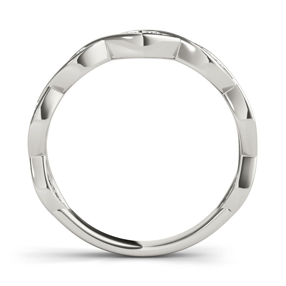 10K Gold Diamond Band With A Figure - Eight Design - Diamond Ring - Design Jewellers Edmonton