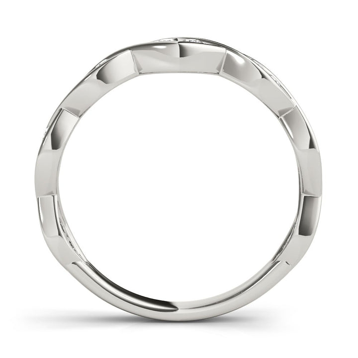 10K Gold Diamond Band With A Figure - Eight Design - Diamond Ring - Design Jewellers Edmonton