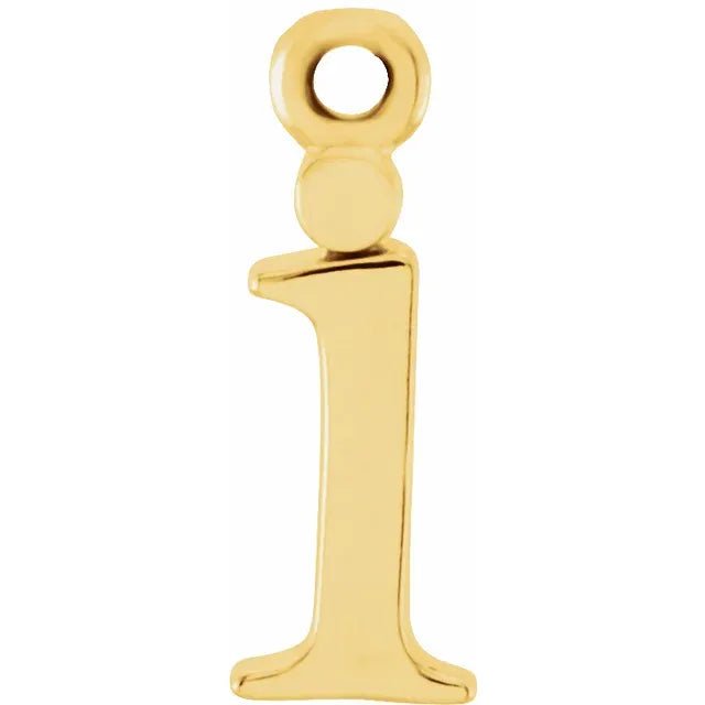 10K Gold Uppercase Initial Charm Pendant (A–Z) - Initial Necklace or Pendant - Design Jewellers Edmonton