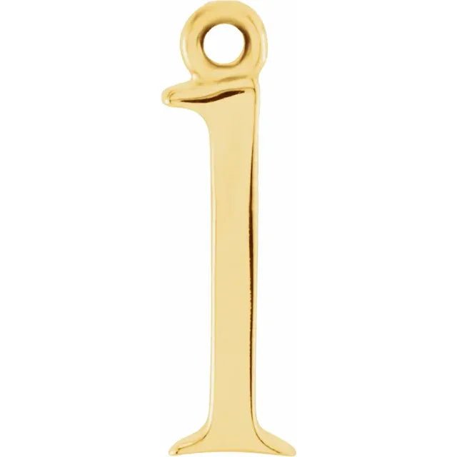 10K Gold Uppercase Initial Charm Pendant (A–Z) - Initial Necklace or Pendant - Design Jewellers Edmonton