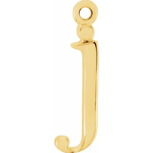 10K Gold Uppercase Initial Charm Pendant (A–Z) - Initial Necklace or Pendant - Design Jewellers Edmonton