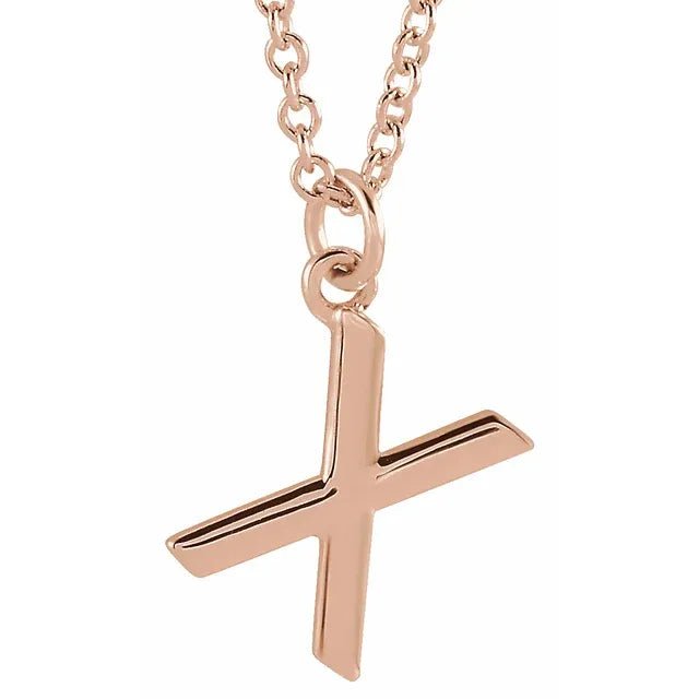10K Gold Uppercase Initial Pendant - Initial Necklace or Pendant - Design Jewellers Edmonton