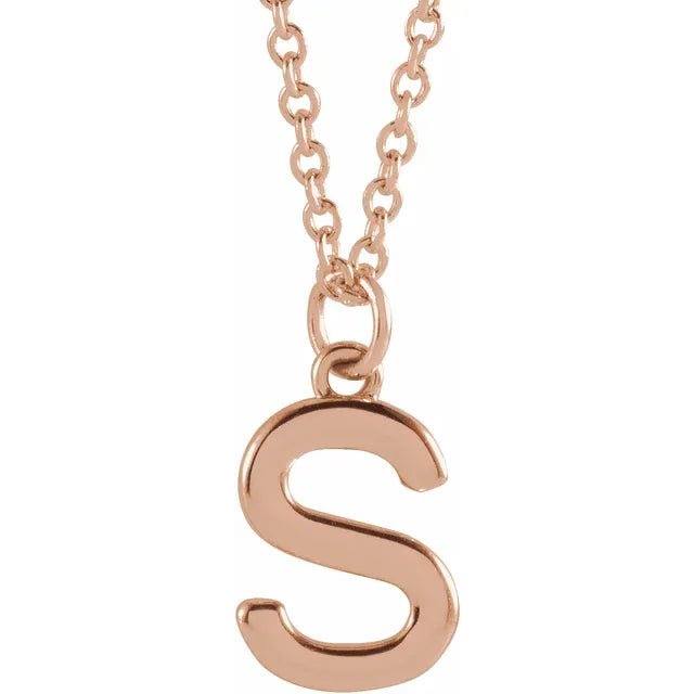 10K Gold Uppercase Initial Pendant - Initial Necklace or Pendant - Design Jewellers Edmonton
