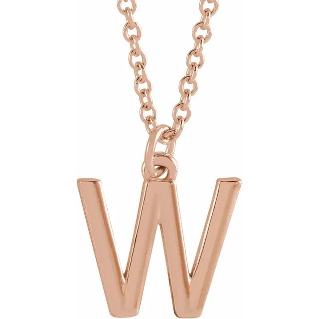 10K Gold Uppercase Initial Pendant - Initial Necklace or Pendant - Design Jewellers Edmonton