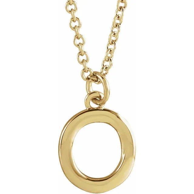 10K Gold Uppercase Initial Pendant - Initial Necklace or Pendant - Design Jewellers Edmonton