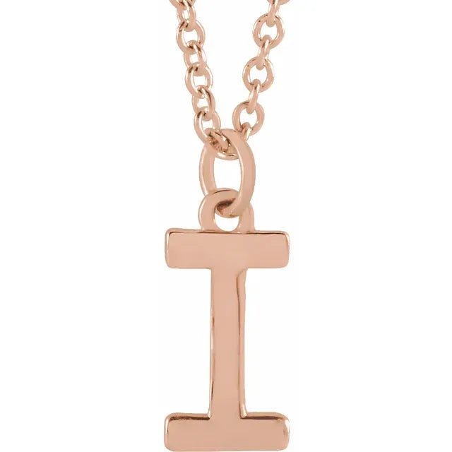 10K Gold Uppercase Initial Pendant - Initial Necklace or Pendant - Design Jewellers Edmonton