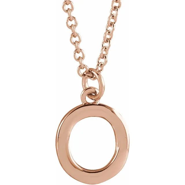 10K Gold Uppercase Initial Pendant - Initial Necklace or Pendant - Design Jewellers Edmonton