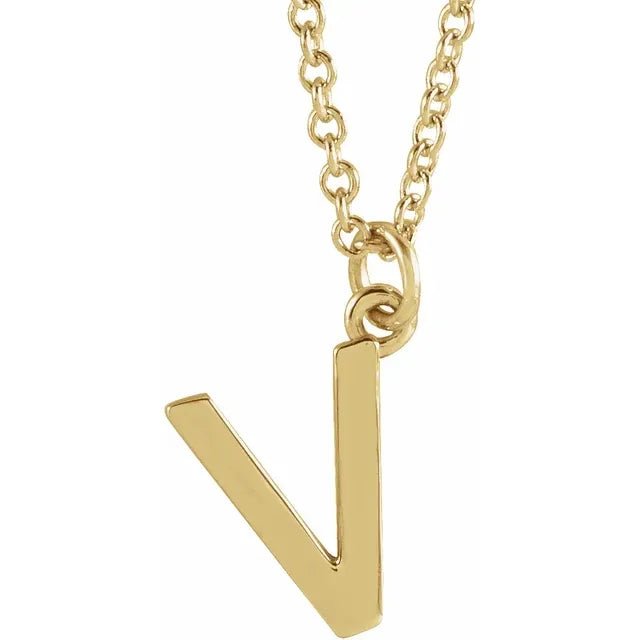 10K Gold Uppercase Initial Pendant - Initial Necklace or Pendant - Design Jewellers Edmonton