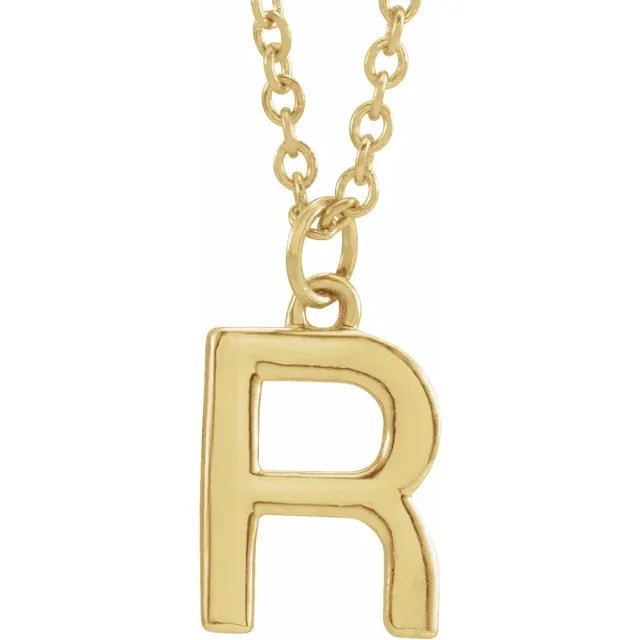 10K Gold Uppercase Initial Pendant - Initial Necklace or Pendant - Design Jewellers Edmonton