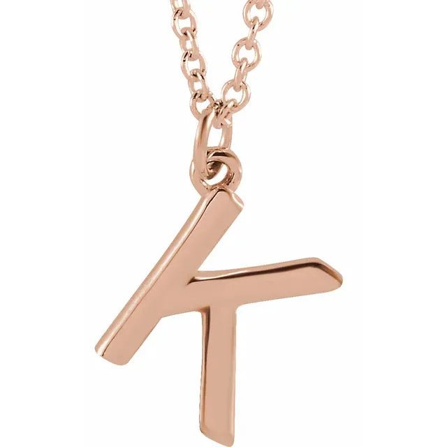 10K Gold Uppercase Initial Pendant - Initial Necklace or Pendant - Design Jewellers Edmonton