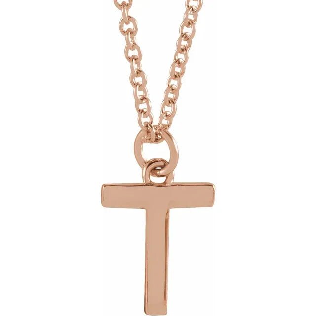 10K Gold Uppercase Initial Pendant - Initial Necklace or Pendant - Design Jewellers Edmonton