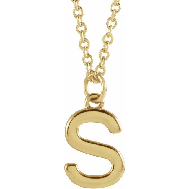 10K Gold Uppercase Initial Pendant - Initial Necklace or Pendant - Design Jewellers Edmonton