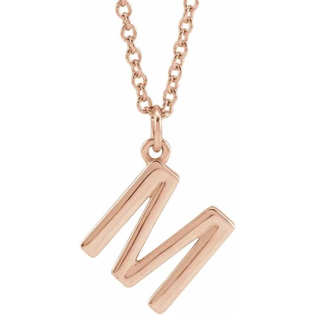 10K Gold Uppercase Initial Pendant - Initial Necklace or Pendant - Design Jewellers Edmonton