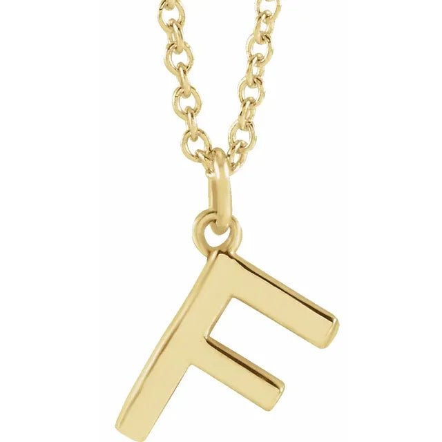 10K Gold Uppercase Initial Pendant - Initial Necklace or Pendant - Design Jewellers Edmonton
