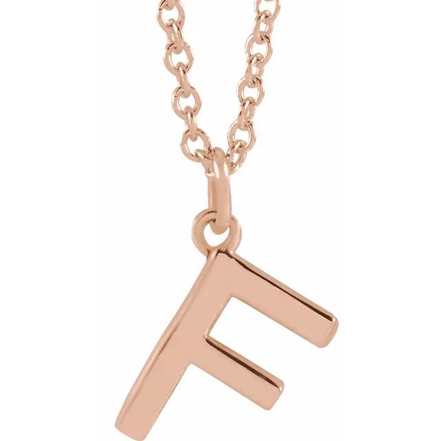 10K Gold Uppercase Initial Pendant - Initial Necklace or Pendant - Design Jewellers Edmonton