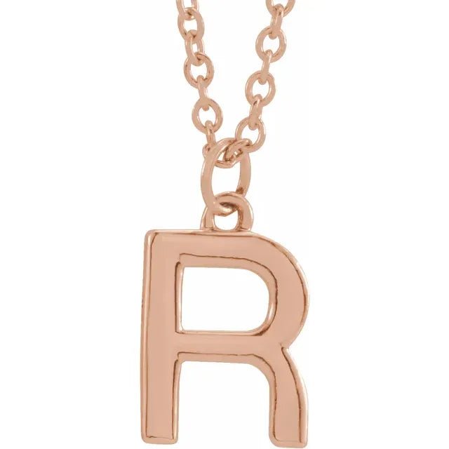 10K Gold Uppercase Initial Pendant - Initial Necklace or Pendant - Design Jewellers Edmonton