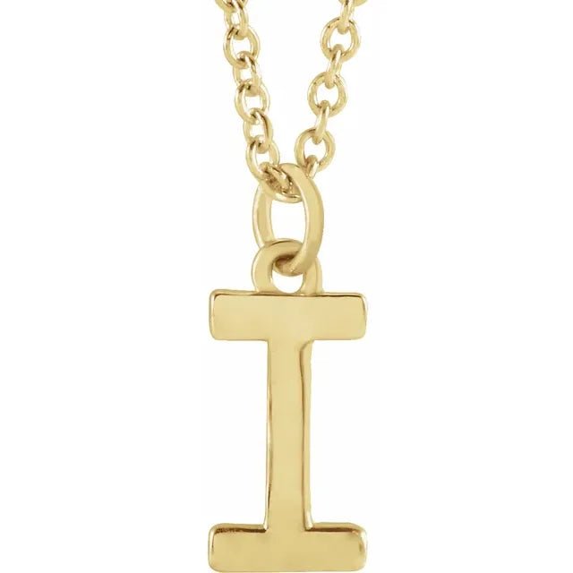10K Gold Uppercase Initial Pendant - Initial Necklace or Pendant - Design Jewellers Edmonton