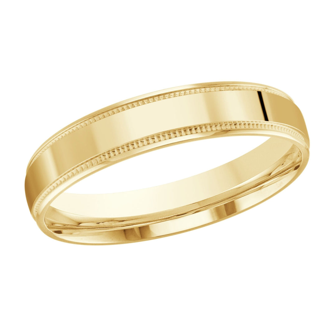 10K Minimalistic 4mm Design Gold Band - Gold Bands with Designs - Design Jewellers Edmonton