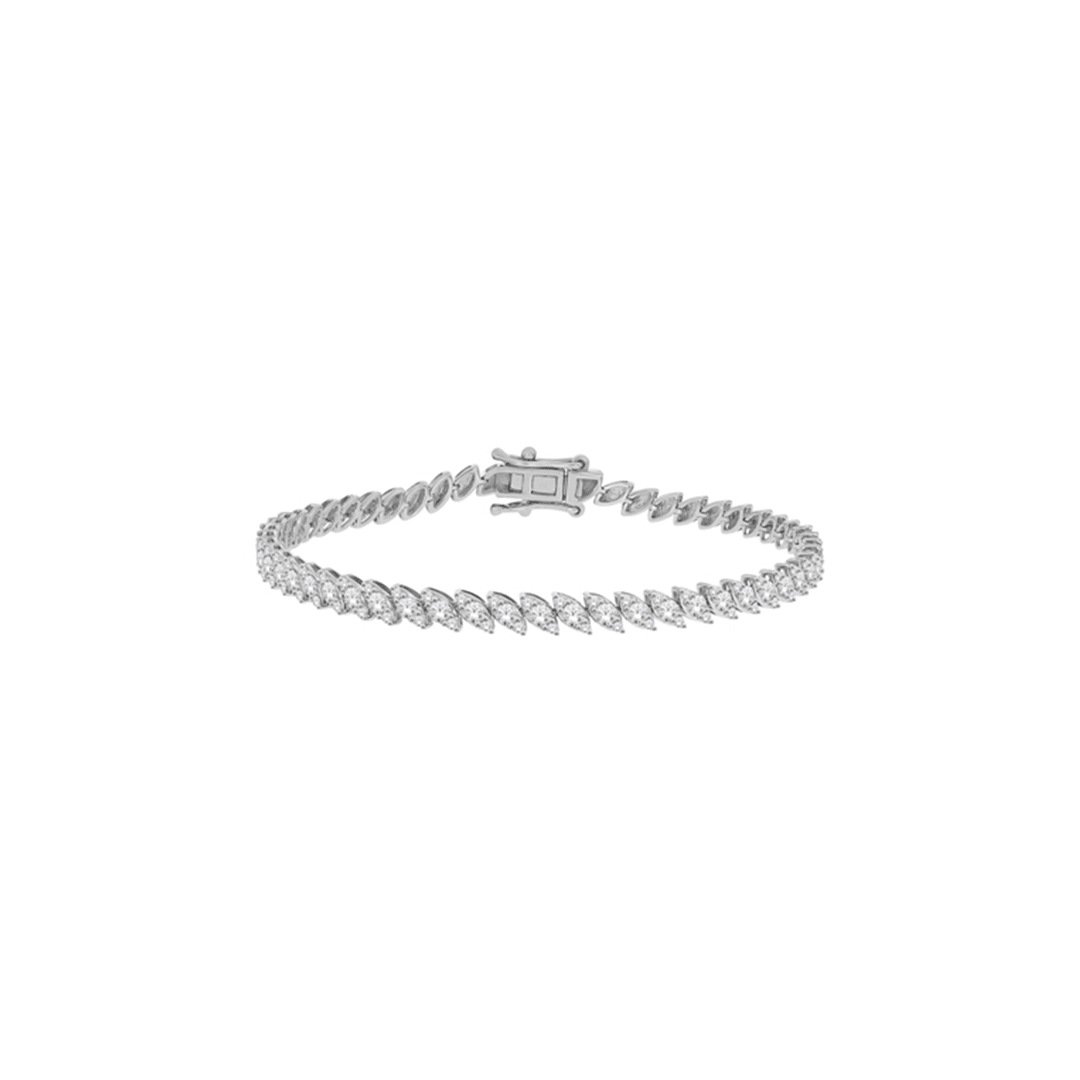 10K White Gold Diamond Tennis Bracelet