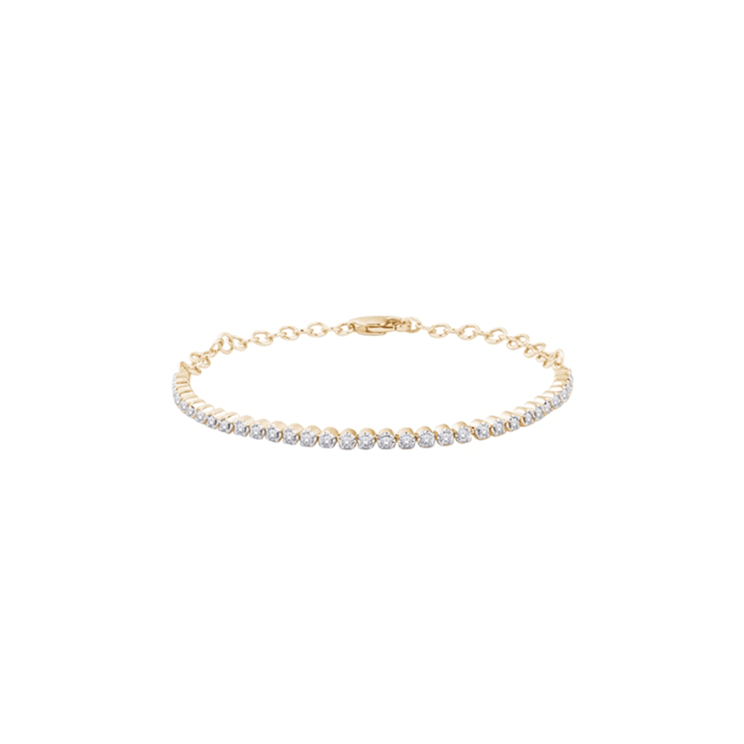 10K Yellow Gold Diamond Tennis Bracelet
