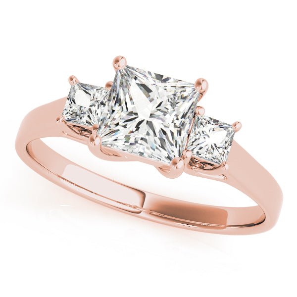 1.10CTW 14K Gold Ladies 3 Stone Past, Present, Princess Cut Diamond Ring - Past, Present, Future - Design Jewellers Edmonton